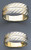 14k Gold Two-tone 9mm His & 8mm Her's Matching Wedding Band Set -- 5461