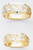 14k Gold Two-Tone Star Design 9mm His & 7mm Her's Matching Wedding Band Set