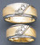 14k Gold Men's and Lady's  0.32Ct  Diamond Wedding Band Set