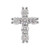 14k White Gold 10.0 mm Tall 1/4 ct Diamond Cross Pendant