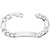 Sterling Silver 10.5mm Figaro ID bracelet 8 Inches