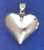 Sterling Silver 32mm Wide Polished Heart Pendant
