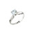 14k White Gold 1/2 Carat  Round Diamond Solitaire Ring