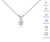 14K White Gold1/2 Carat Round Diamond Four Prongs Pendant