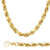 14k Gold 12mm Diamond Cut Rope Chain 20 Inches