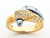 14K White And Yellow Gold 15.3mm Ring With 0.35ct. Cubic Zirconia