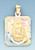 14k Tri Color Gold 18.8mm x16.5mm Virgin De Guadalupe Medal