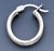 14k White Gold 20.3mm by 3mm Hoop Earring Hoops