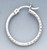 14k White Gold 2mm Thick With   23.7mm in Diameter  Hoops Earring