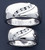 14k White Gold 5 Diamonds Matching Wedding Bands