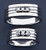 14k White Gold Two 7.6mm Matching Mens's And lady's Wedding Bands With 3 Diamonds