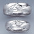 14k White Gold Matching Wedding Bands With A Diamon In