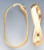 14k Gold Italian 46.5mm Hoop Earrings With Twist Design