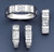 14k White Gold Pendant, Ring And Earrings Set With Cubic Zirconia --7195