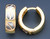 14k Two Color Gold 17.47mm Huggies Earring.