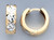 14k Yellow And White Gold  15.02mm Height by 5.08mm  Huggies Earring.