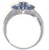 White Gold Ring With Flower Shape Sapphire And diamond