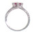 White Gold 0.40ct Ruby Ring Surround It By 0.50ct Diamond