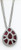 14k White Gold Tear Drop Diamond And Ruby Pendant 0.38ct
