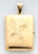 14k Gold 40mm Rectangle Shape Locket With Flower Embossed