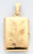 14k Gold 36mm Rectangle Shape Locket With Flower Embossed