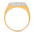 14K Yellow Gold Men'S Ring 17mm Wide And 1.1Ct. Cubic Zirconia