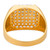 14K Yellow Gold Men'S Ring 17mm Wide And 1.1Ct. Cubic Zirconia