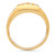 14K Yellow Gold Men'S Ring 13.4mm Wide And 0.8Ct. Cubic Zirconia