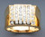 14K Yellow Gold Men'S Ring 14.8mm Wide And 0.9Ct. Cubic Zirconia