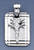 14k White Gold 23.8mm Crucifix Square Medallion