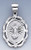 14k White 35mm Gold Crucifixion Oval Medallion