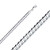 18k White Gold (Nickel Free) 8.0mm Flat Curb Chain 24 Inches