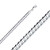 18k White Gold (Nickel Free) 8.0mm Flat Curb Chain 30 Inches
