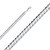 18k White Gold (Nickel Free) 7.0mm Flat Curb Chain 22 Inches