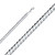 18k White Gold (Nickel Free) 7.0mm Flat Curb Chain 24 Inches