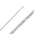 14k White Gold (Nickel Free) 4.0 Mm Byzantine Chain 24 Inches