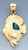 14k Gold large Sunfish Pendant With Inlaid Opal
