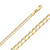 14k Yellow Gold Square Cuban Link Chain, 3mm Wide 18 Inches