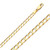 14k Yellow Gold Square Cuban Link Chain, 3.5mm Wide 30 Inches