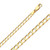 14k Yellow Gold Square Cuban Link Chain, 4.5mm Wide 22 Inches
