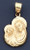 14k Gold 29mm Virgin Mary And Jesus Charm