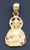 14k Gold  23.66 mm High by 11.21 mm Wide Jesus Charm