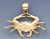 14k Gold 32mm Crab Pendant