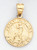 14k Gold 27mm Saint Lazarus Charm