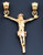 Tri Color 40mm Diamond Cut Crucifixion Charm