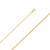 18K Yellow Gold 1.5mm Spiga (wheat) Chain 16 Inches