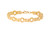 14K Yellow Gold Diamond Cut Bracelets 8.56 Mm Wide