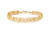 14K Yellow Gold S Pattern Diamond Cut Bracelet Cut 9mm Wide 7 Inches