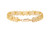 14K Yellow Gold S Pattern Diamond Cut Bracelet Cut 9mm Wide 7 Inches