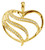 14k Yellow Gold Diamond Heart Pendant 1/5 ct.